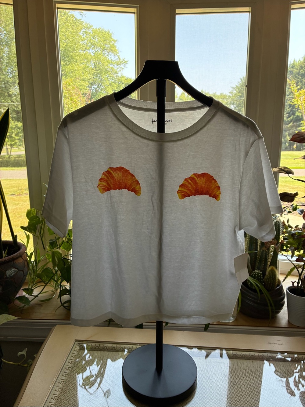 Free Kisses White Logo Tee